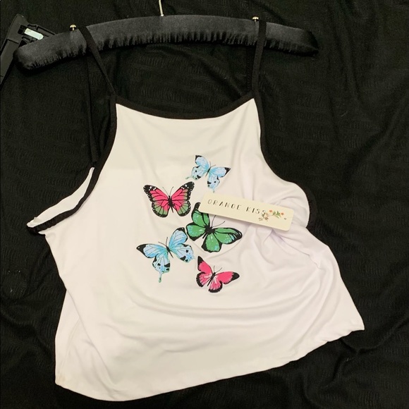 Colorfully butterflies tank top thin - Picture 2 of 4